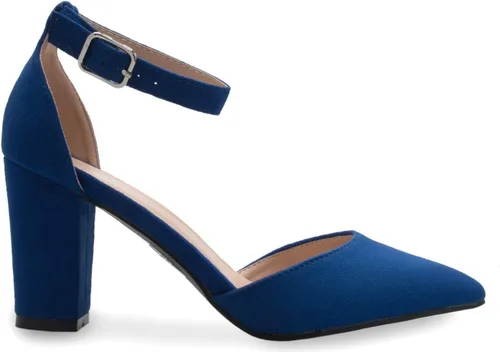 Vista 2 de Olivia K - Zapatos de tacón con pulsera en el tobillo para mujer, estilo clásico, cómodos