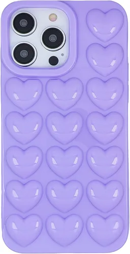 Vista 19 de Funda para iPhone 11 para mujer, funda de gel Kawaii 3D Pop Bubble Heart Kawaii, linda funda para iPhone 11 de 6.1 pulgadas, color negro