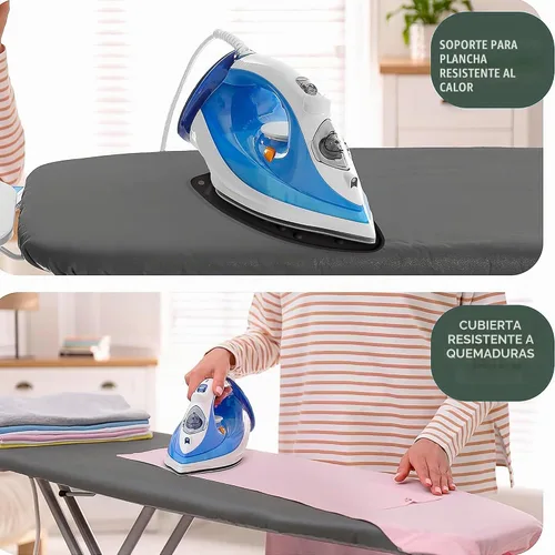 Vista 3 de Hearth & Harbor Funda para tabla de planchar y almohadilla de tamaño completo 15x54, acolchado grueso resistente a quemaduras con borde elástico