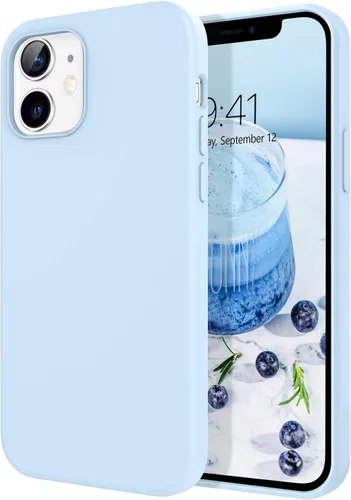 Vista 10 de DOMAVER for iPhone 12/12 Pro Case Smooth Liquid Silicone Soft Gel Rubber Microfiber Lining Cushion Protective Cover Compatible with iPhone 12/12