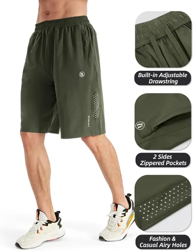 Vista 3 de HIFEOS Pantalones cortos deportivos para hombre, pantalones cortos de entrenamiento para correr, tenis, gimnasio, 5, 7, 9 pulgadas, cómodos