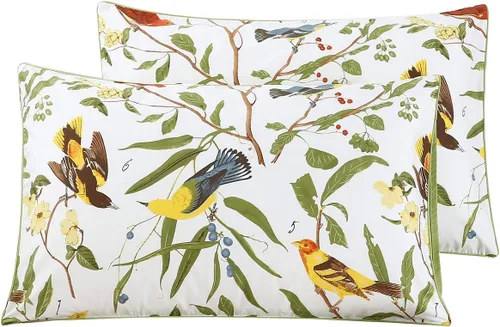 Vista 36 de WINLIFE Juego de 2 fundas de almohada de algodón 100%, tamaño estándar, de fibras largas, 20×26 pulgadas, fundas de almohada frescas, transpirables