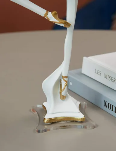 Vista 7 de HAUCOZE Estatua de bailarina de bailarina, escultura de yoga, decoración moderna del hogar, regalo para sala de estar, oficina, poliresina, 12