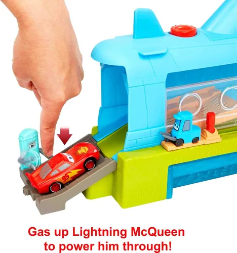 Vista 7 de Mattel Disney y Pixar Cars Toys, Submarine Car Wash Playset con cambio de color Lightning McQueen Toy Car, juego acuático