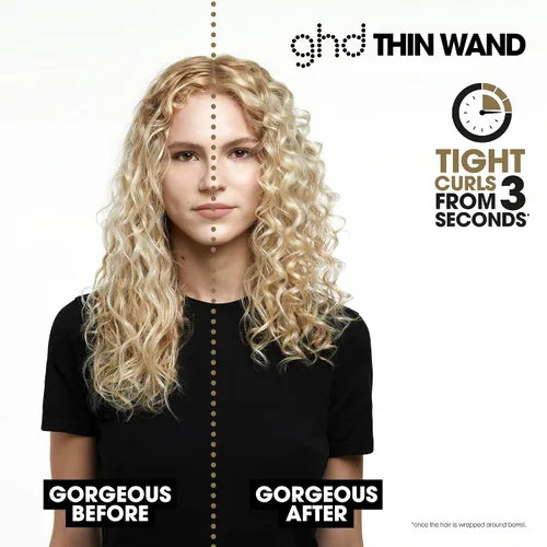 Vista 4 de ghd Rizador de pelo fino – Varita rizadora de pelo de 0.5 pulgadas con temperatura de herramienta de peinado más segura para el cabello, varita