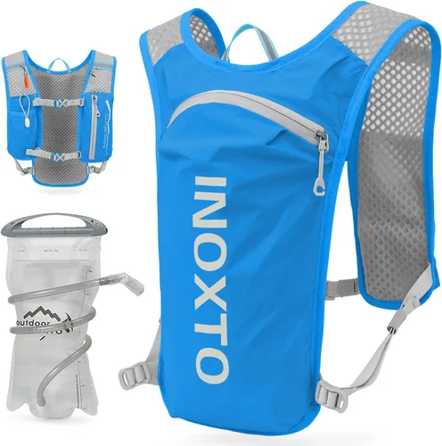 Vista 21 de INOXTO Running Hydration Vest Backpack,Lightweight Insulated Pack with 1.5L Water Bladder Bag Daypack for Hiking Trail Running Cycling Race Marathon