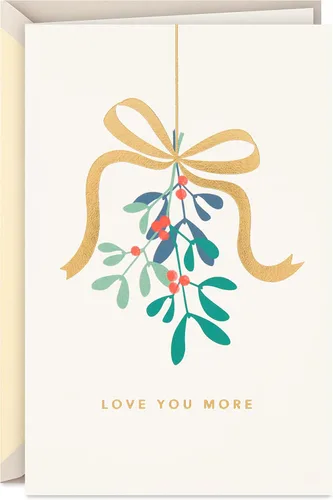 Vista 7 de Hallmark Signature - Tarjeta romántica de vacaciones para tu ser querido (Barra de caramelo de Navidad con corazón)