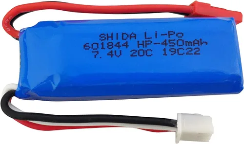 Vista 3 de sea jump 3 unids 7.4V 450mAh batería de litio con 1to3 convertidor de carga para wltoys K969 K979 K989 K999 P929 P939 284131 alta velocidad control