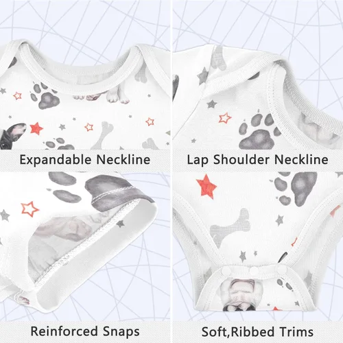 Vista 3 de Ollabaky Body unisex de algodón de manga corta para bebés de 0 a 24 meses