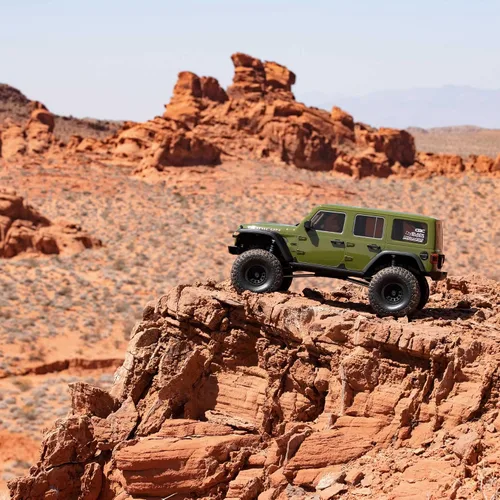 Vista 9 de Camioneta RC Axial 1/6 SCX6 Jeep JLU Wrangler 4WD Rock Crawler RTR (baterías y cargador no incluidos): Verde, AXI05000T1