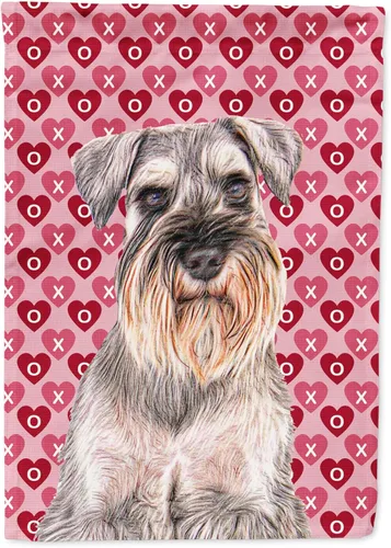 Vista 278 de Caroline's Treasures SS4484GF Bandera de jardín con diseño de bulldog inglés y corazones para el Día de San Valentín, bandera decorativa para patio