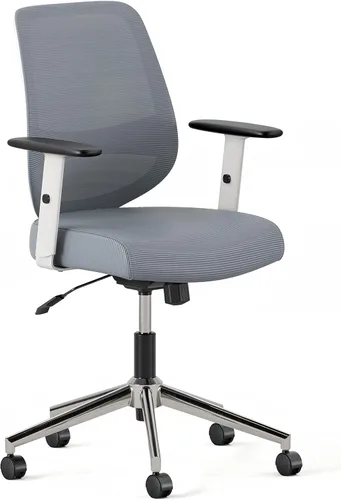 Vista 7 de Branch Silla diaria - Silla de oficina de cuero vegano con giratorio, descanso lumbar y reposabrazos ajustables, asiento cómodo para mejorar la negro