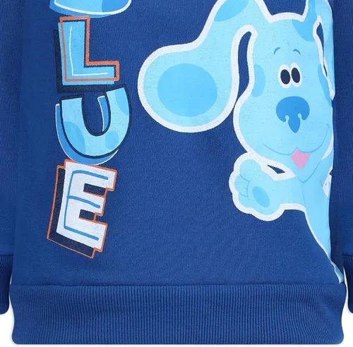 Vista 4 de Nickelodeon Blues Clues Boys Half Zip Up Pullover Hoodie for Infant and Toddler - BlueOrange