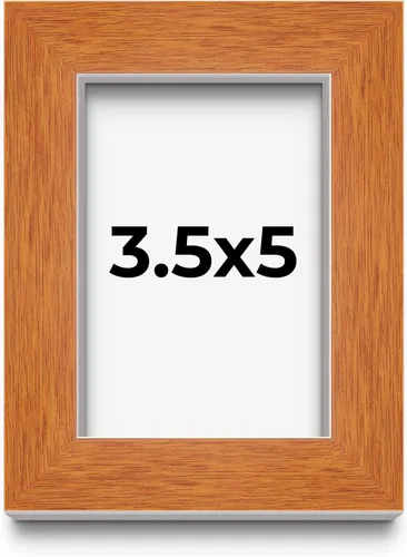 Vista 230 de Marco de 3 x 3 pulgadas de madera maciza de nuez y miel marrón con plexiglás acrílico UV, respaldo de tablero de espuma y accesorios para colgar