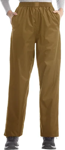 Vista 14 de iCreek Pantalones de lluvia para mujer, impermeables, transpirables Verde militar