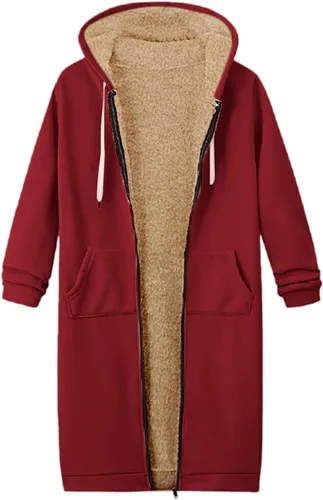 Vista 2 de Full Zip Up Hoodies for Women Casual Solid Color Hoodie Plus Size Long Sleeve Hoodies Fashion Tunic With Pockets