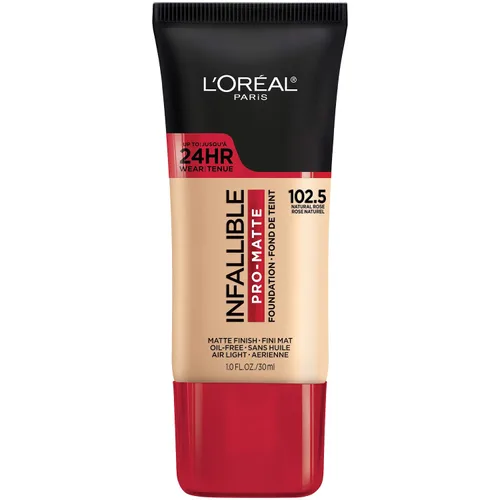 Vista 27 de L'Oreal Paris Cosmetics Makeup Infallible Pro-Matte - Base líquida de larga duración, True Porcelain, 1 onza líquida.