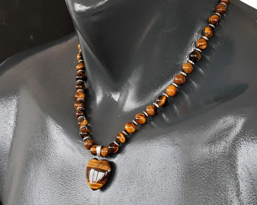 Vista 65 de Colgante de corazón de aventurina natural, Collar de cuentas de aventurina genuina, Collar de piedra verde, Collar de piedras preciosas, Cuentas