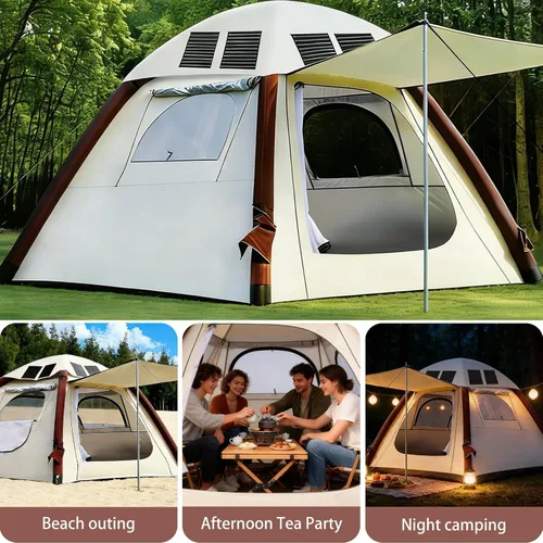 Vista 11 de Automatic Tents for Camping 4 Person with Rechargeable Device, Portable Carry 4000mm Waterproof & UV Protection Pop Up Tent, Easy Setup Instant