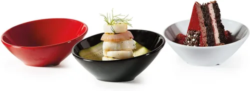 Vista 7 de G.E.T. B-792-W - Cuenco en ángulo para servir en cascada para ensaladas, arroz y postre, 24 onzas / 9.25 pulgadas, color blanco