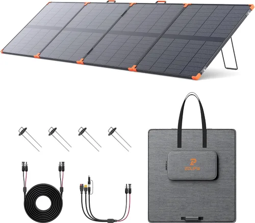 Vista 10 de ZOUPW 180W Panel solar portátil tipo N 16BB para central eléctrica 25% Efficiency Foldable Solar Panel for Jackery/Ecoflow/Bluetti/Anker, IP68