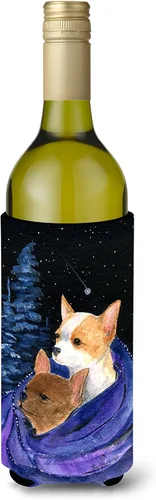 Vista 151 de Caroline's Treasures SS8447CC Starry Night English Bulldog - Enfriador para latas o botellas, lavable, funda plegable con aislamiento para bebidas
