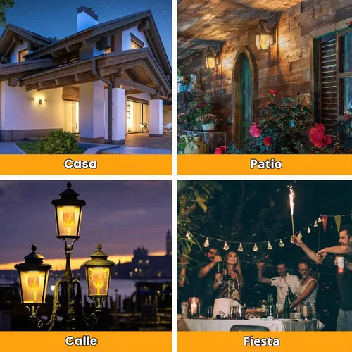 Vista 9 de CPPSLEE - Bombillas LED de llama mejoradas, bombillas parpadeantes de 4 modos, bombilla de llama de base E26 para decoraciones de Halloween al aire