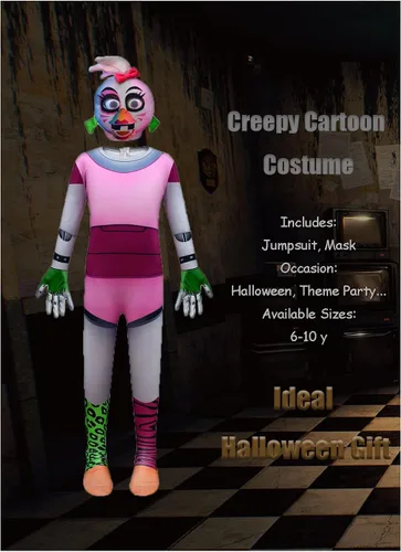 Vista 3 de Boys Horror Game Costume Halloween Cosplay Jumpsuit Set 6-10Y