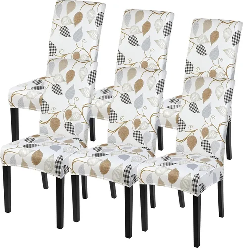 Vista 71 de SearchI Juego de 2 fundas elásticas para sillas Parsons de comedor, fundas elásticas con estampado de elastano, extraíbles, lavables, fundas