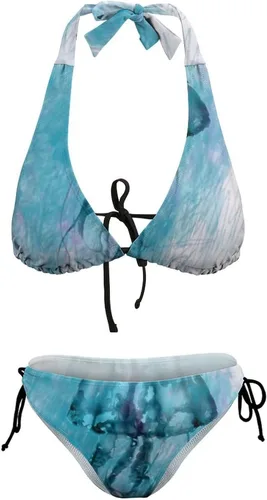 Vista 7 de Traje de baño para adolescentes Sexy Life Blue de dos piezas con cordón ajustable, Estilo-5, XS