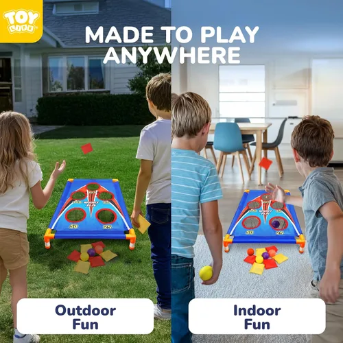Vista 2 de TOY Life Bean Bags Toss Carnival Games, Cornhole, Outdoor Toys for Kids Ages 4-8, Backyard Game Sports & Outdoor Play, Outside Toys for Ages 5-7