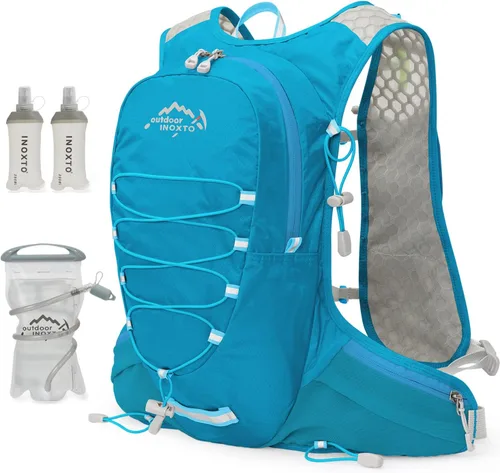 Vista 11 de IX INOXTO Chaleco de hidratación para correr para hombres y mujeres, mochila de agua para correr, paquete de hidratación de 3 litros, para correr