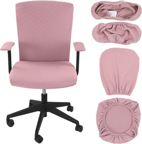 Vista 15 de Tallew Juego de 4 Fundas para Silla de Oficina, Fundas Universales Elásticas para Computadora, Fundas Estiras para Asiento de Silla, Fundas