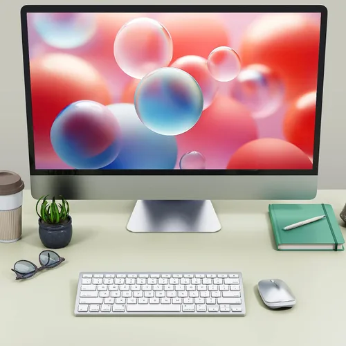 Vista 6 de Teclado y mouse Bluetooth compatibles con Mac, OMOTON Ultra Slim Wireless Keyboard y Mouse Combo Compatible con MacOS, MacBook Pro/Air, iMac, Mac