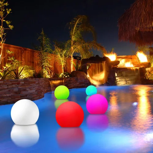 Vista 2 de Modern Home Esfera LED flotante de lujo con control remoto infrarrojo (24")