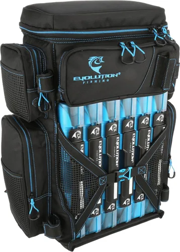 Vista 7 de Mochila para aparejos de pesca Evolution Drift Series, mochila de camping con 6 bandejas para aparejos de pesca, resistente
