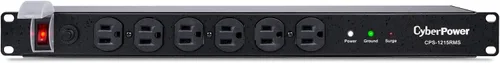 Vista 10 de Montaje del rack PDU Cyberpower Cps-1220 Rms, conector múltiple, 12 salida 20 A, 2400 VA, 1800 julios 15 A Negro