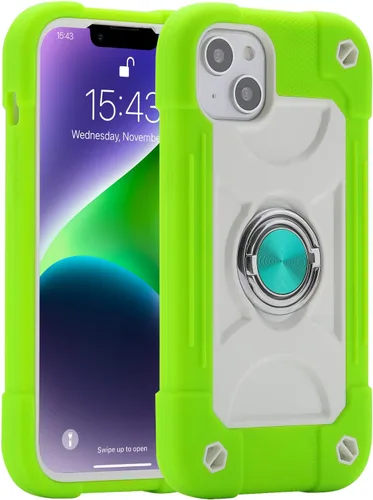 Vista 8 de MARKILL Funda compatible con iPhone 14 Plus de 6.7 pulgadas con soporte de anillo giratorio de 360 grados, protección contra caídas de grado