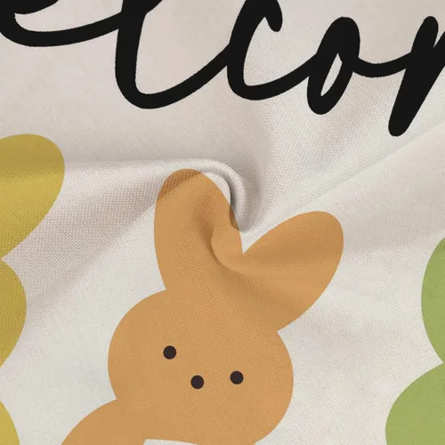 Vista 5 de GOOESING Fundas de almohada de Pascua de 12 x 20 pulgadas, funda de cojín de lino para sofá, decoración del hogar