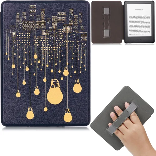 Vista 19 de Funda para Kindle (10ª generación 2019), piel sintética, delgada, ligera, con funda protectora inteligente de encendido y apagado automático