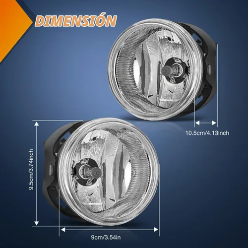 Vista 4 de Nilight Conjunto de luces antiniebla compatible con 2005 2006 2007 2008 2009 2010 Dodge Grand Caravan Challenger Charger Caliber Nitro Avenger