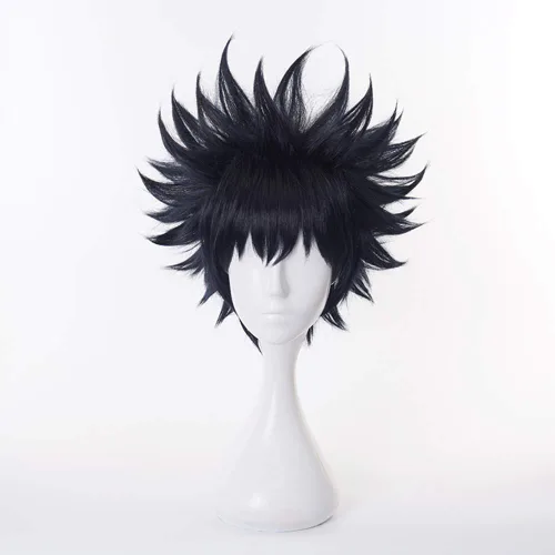 Vista 2 de OSIASWIG OSIAS Fushiguro Megumi JJK Cosplay peluca para hombre y niños
