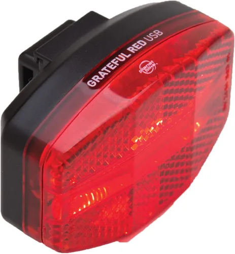 Vista 3 de Planet Bike Luz trasera de bicicleta USB roja de Grateful 4.5 x 2.25 x 2.75