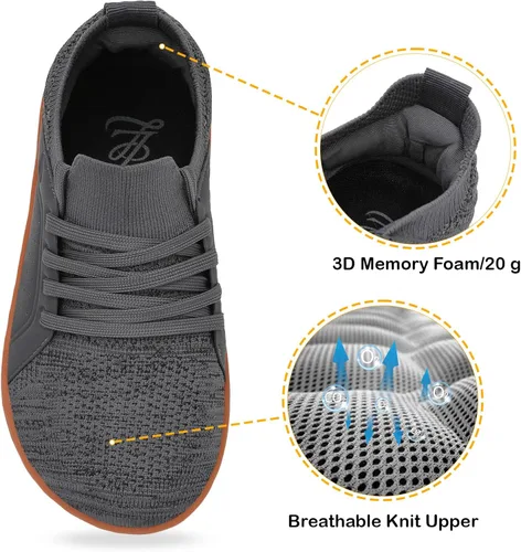 Vista 3 de LeIsfIt Zapatos para caminar para mujer, con puntera ancha, minimalistas, sin caída, transpirables, a la moda