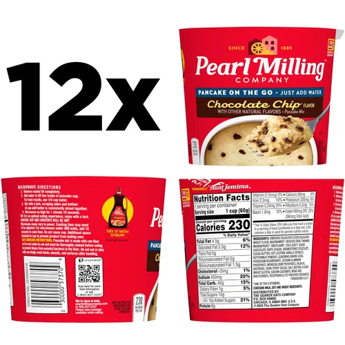 Vista 3 de Pearl Milling Company - Tazas para panqueques de chispas de chocolate, tazas de 2.11 onzas (paquete de 12)