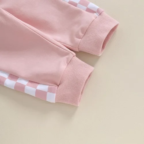 Vista 6 de BeQeuewll Ropa para bebé niña, trajes de otoño e invierno, sudadera de manga larga, sudadera y pantalones para niños pequeños