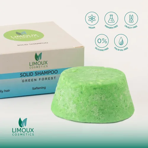 Vista 4 de Barra de champú sólida para cabello normal a graso, iluminador, nutritivo y suavizante, 2.65 onzas, libre de parabenos, libre de crueldad, vegano