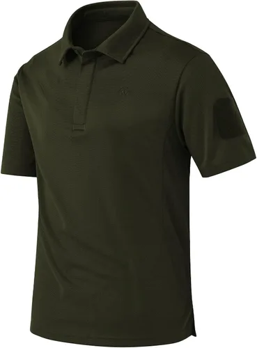 Vista 3 de MoFiz Camisa polo para hombre, paquete de 2 unidades, de secado rápido, atlética, de manga corta, para verano, casual, absorbe la humedad