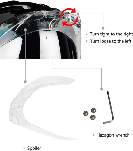 Vista 2 de Casco de motocicleta de cara completa, unisex, para adultos, todoterreno, motocicleta, calle, ATV, casco de cristal, negro, aprobado por DOT