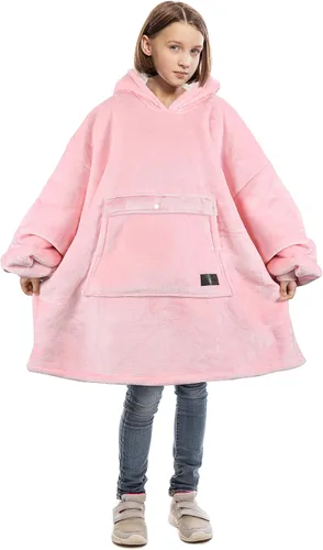 Vista 25 de Catalonia Sudadera tipo manta con capucha para niños, sudadera de sherpa extragrande para adolescentes jóvenes, idea de regalo Dual-Layer Design